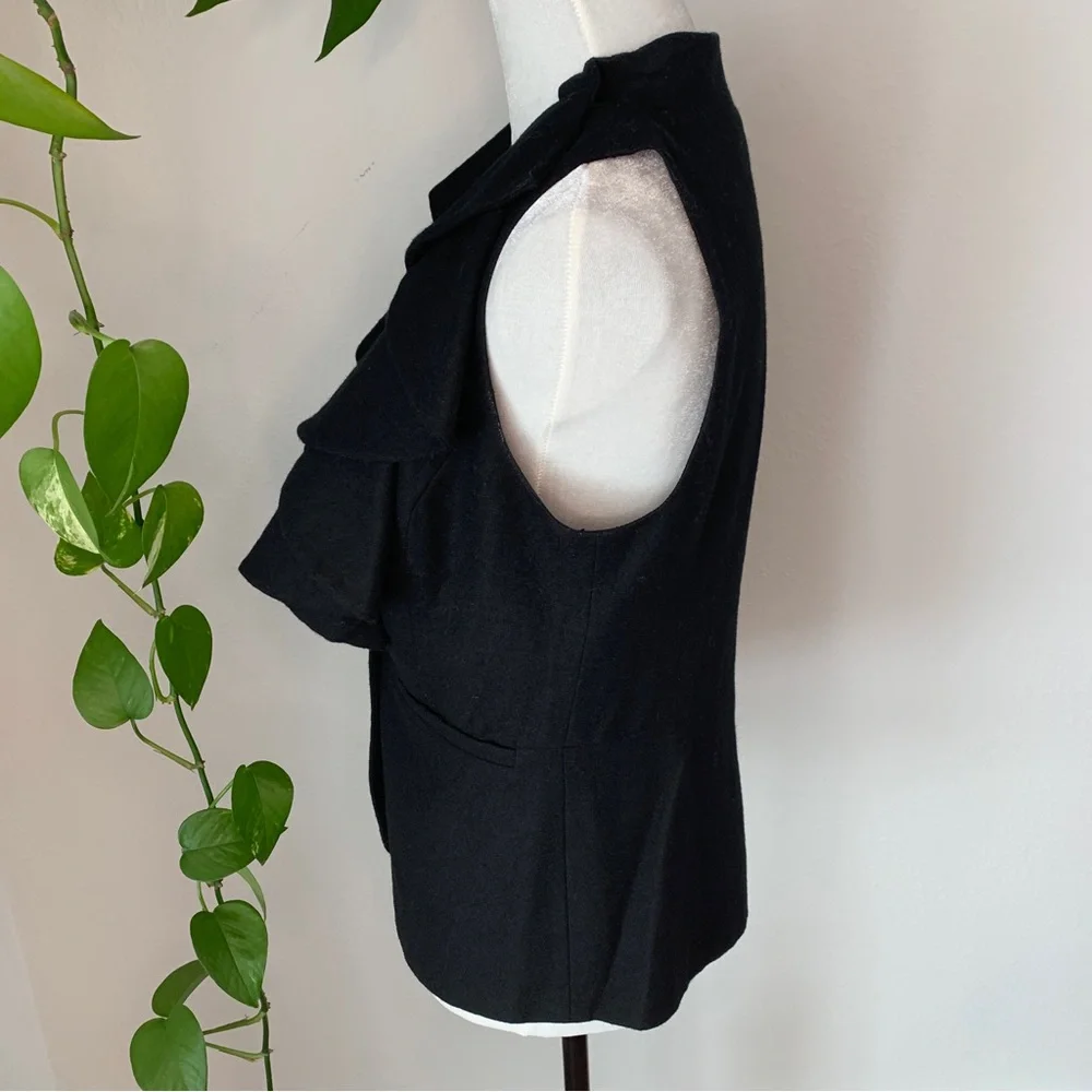 Anthropologie Tabitha Falling in Love wool ruffle vest size 6 - Picture 4 of 9